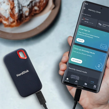 DISQUE DUR CONNECTE AU TELPHONE